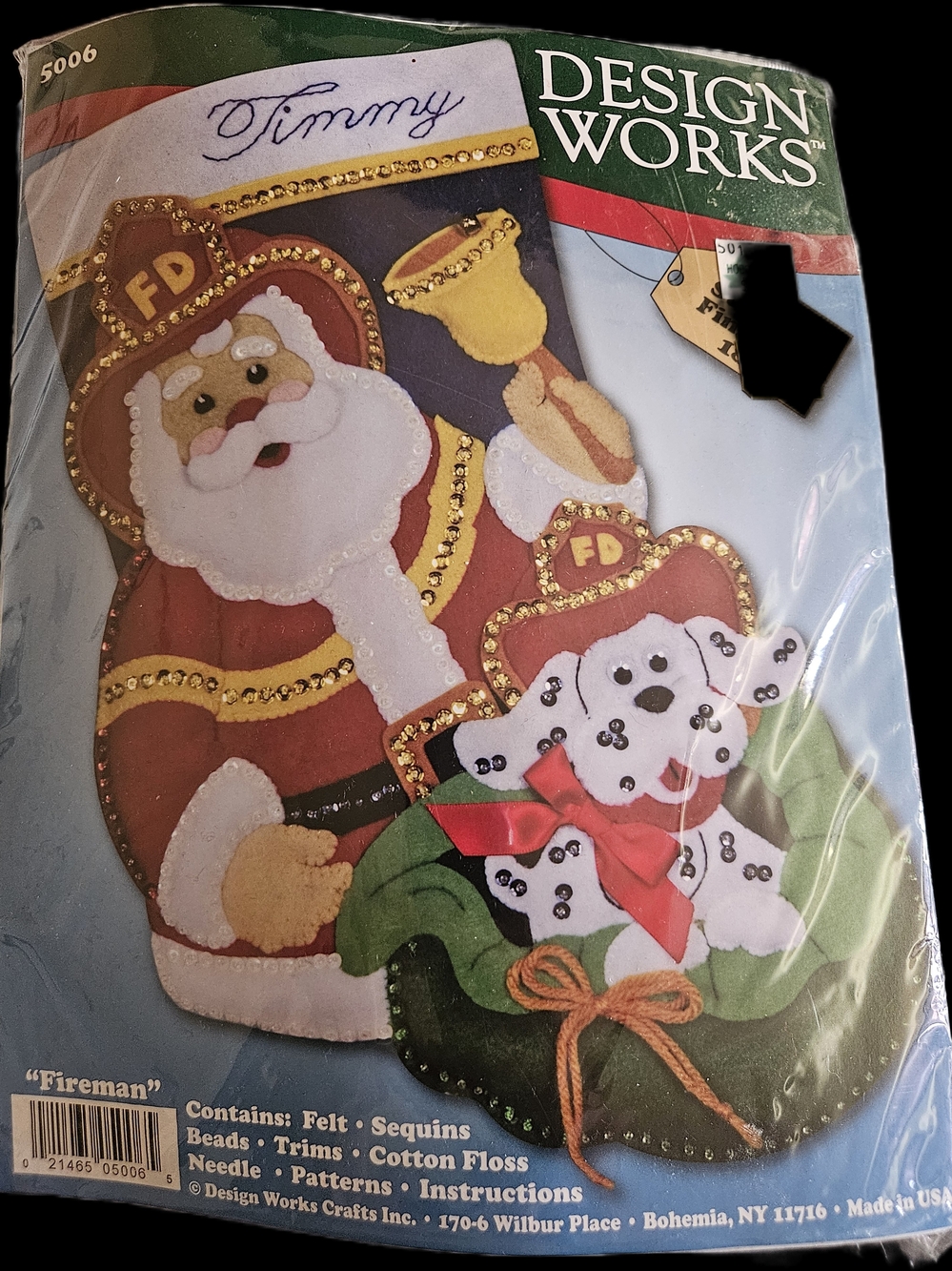 Design Works 'Fireman' Felt Holiday Stocking Kit - Red, White, Green